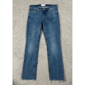 Dear John Jeans Womens 28 Blue Medium Wash Denim Slim Straight Leg Stretch 28x30